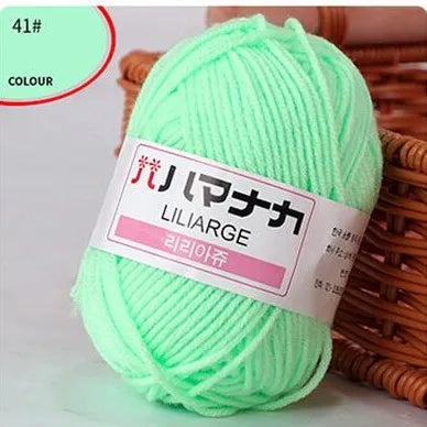 25G Milk Sweet Soft Baby Cotton Knitting Wool Thick Fiber Yarn Velvet Hand Threads for Knitting Wool Crochet Yarn for DIY Sweate