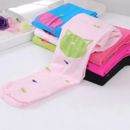 Girls Stockings Kids Tights Spring Autumn Cat Fish Children Pantyhose Stockings Clothes Toddlers Kitty Legging Bodysuits