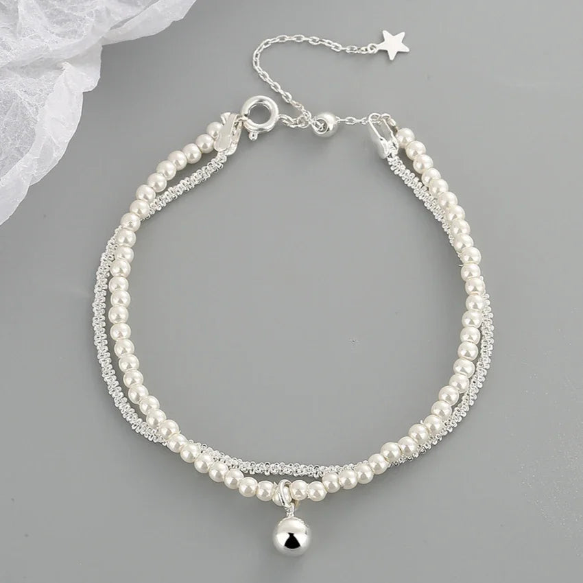 Fine 925 Sterling Silver Lucky Bead Bracelets For Woman Luxury Original Multi-layer Charm Bracelet Elegant Party Jewelry Gifts