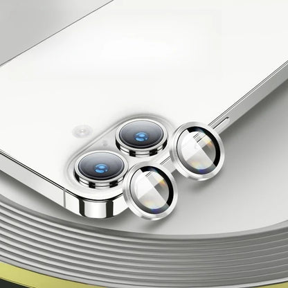 Aluminum Metal Ring Camera Protector For iPhone 17 17Air Rear Lens Tempered Glass Cover For iPhone 16 16Plus Lens Protective Cap