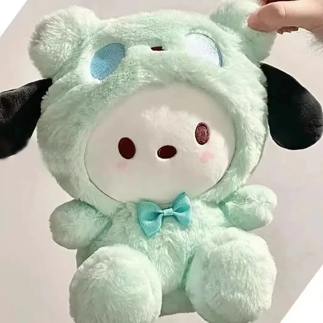 *New Kawaii 25cm Sanrio Plush Toy Jade Dog Kuromi Dressing Doll Doll Plush Toy Stuffed Animal Patung Dolls Birthday Gift