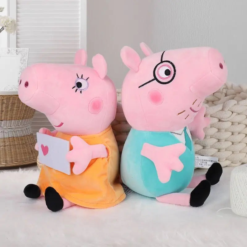 Hot Sale Peppa Pig Plush Toys George Pig Daddy Pig Mom George Dinosaur Family Pig Soft Plush Toys Kid's Gifts Can Be Sent Away