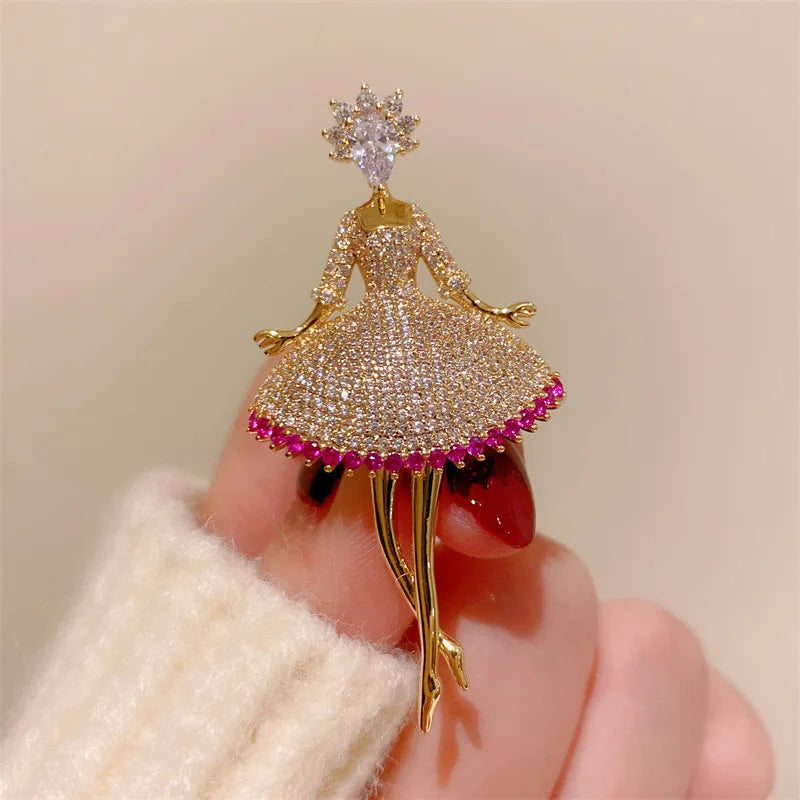 Luxury Rhinestones Flowers Imitation Pearl Brooches for Women Suit Coat Brooch Pins Corsage Elegant Jewelry Gift Accessories