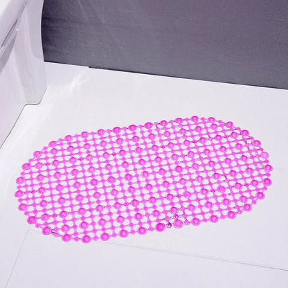 PVC Anti-slip Bath Mat with Suction Cup Soft Shower Mat Massage Anti-slip Bath Home Bathroom Accessories