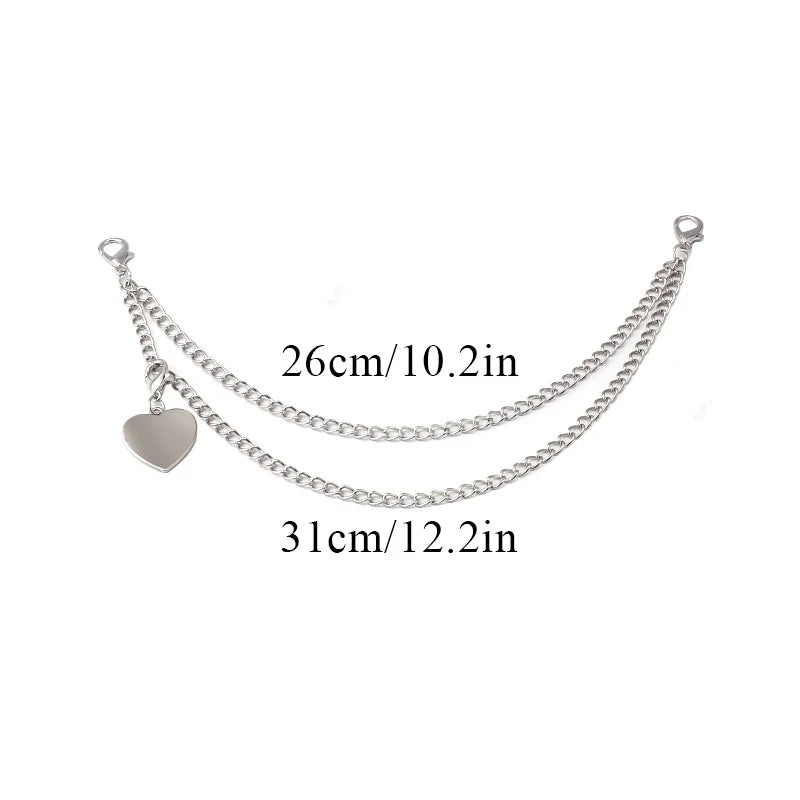 Bag Decoration Metal Chain Strap Pants Clothing Chain Shoulder Bags Chain Bag Handle Pendant With Lobster Buckle Multi-layer DIY