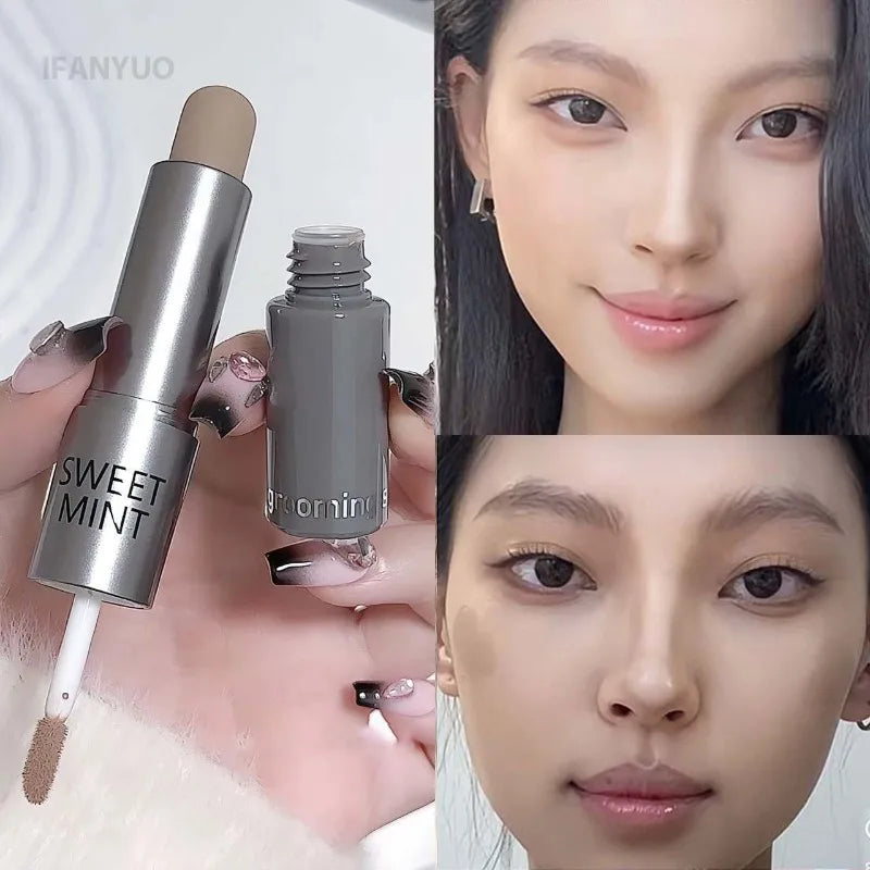 Matte Concealer Contour Stick Moisturizing Lasting Smooth 3D Nose Shadow Waterproof Face Highlight Brighten Contour Makeup Pen