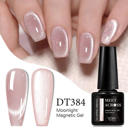 7ml Red Series Cat Magnetic Gel Nail Polish Sparkle Glitter Semi Permanent Nail Art UV Gel Varnish Manicure For Valentines Nails