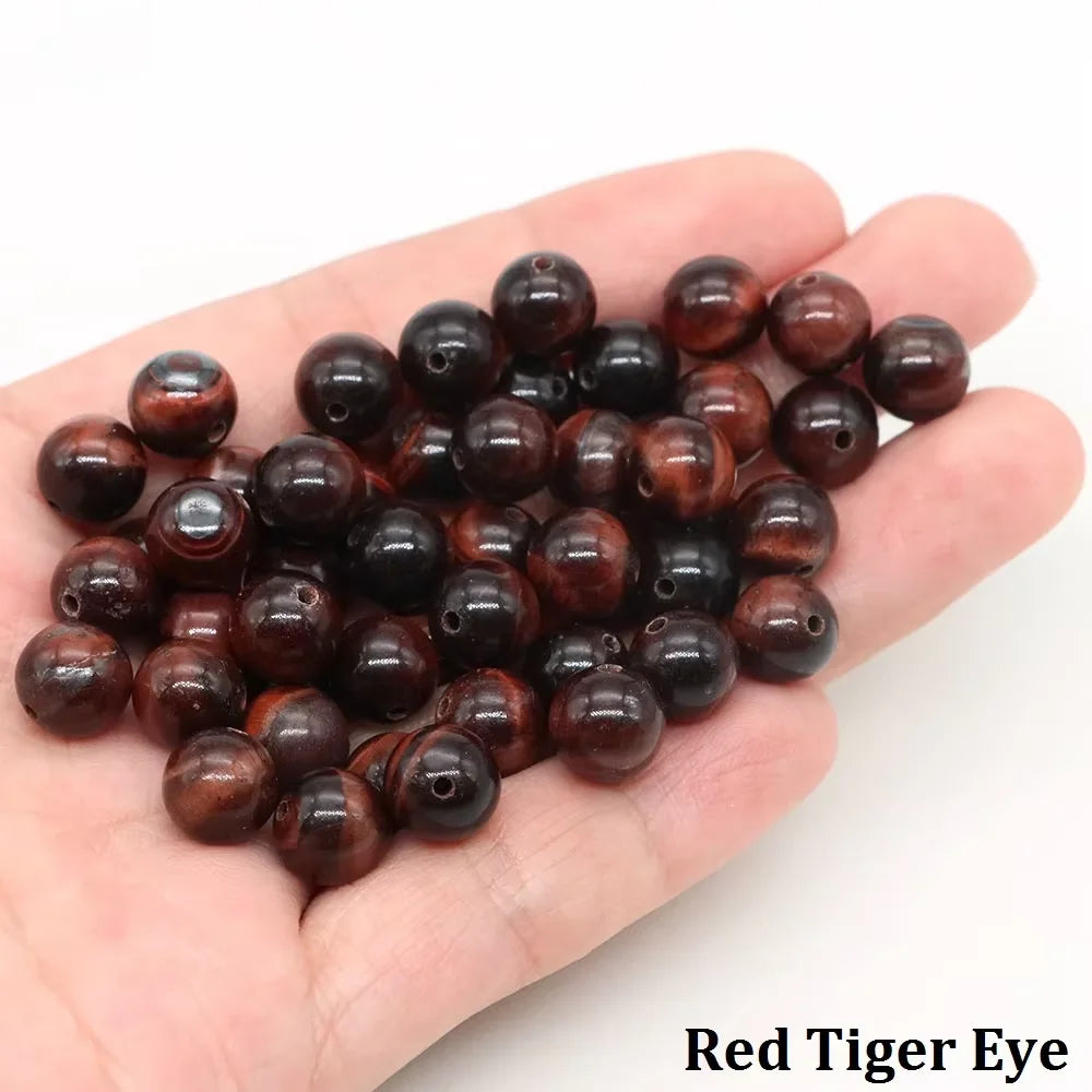 4 6 8 10mm Natural Black Tourmaline Beads Round Smooth Loose Stone Bead For Jewelry Making Diy Bracelet Necklace Accessories