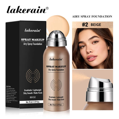 Airy Foundation Spray Waterproof Sweat-resistant Natural Silky Matte Finish Even Skin Tone Breathable Foundation Make-up Spray