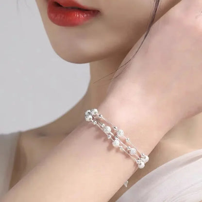Fine 925 Sterling Silver Lucky Bead Bracelets For Woman Luxury Original Multi-layer Charm Bracelet Elegant Party Jewelry Gifts