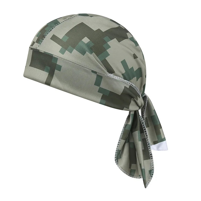 Camouflage Headband Handkerchief Head Man Pirate Hat Cycling Hood Sun Protection Sport Breathable Printed Headscarf Bandana