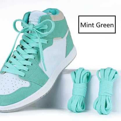 1 pair flat shoes Solid color shoelaces Canvas shoes sports and leisure shoelaces length 100/120/140/160/180cm Shoe accessories