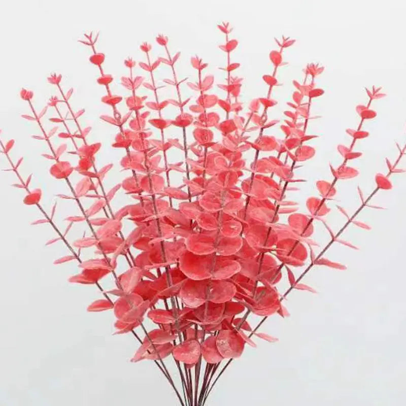 Artificial Eucalyptus Leaves branch Hotsale Holiday Party christmas Diy gift Home Vase Wedding bridal bouquet  Accessories decor