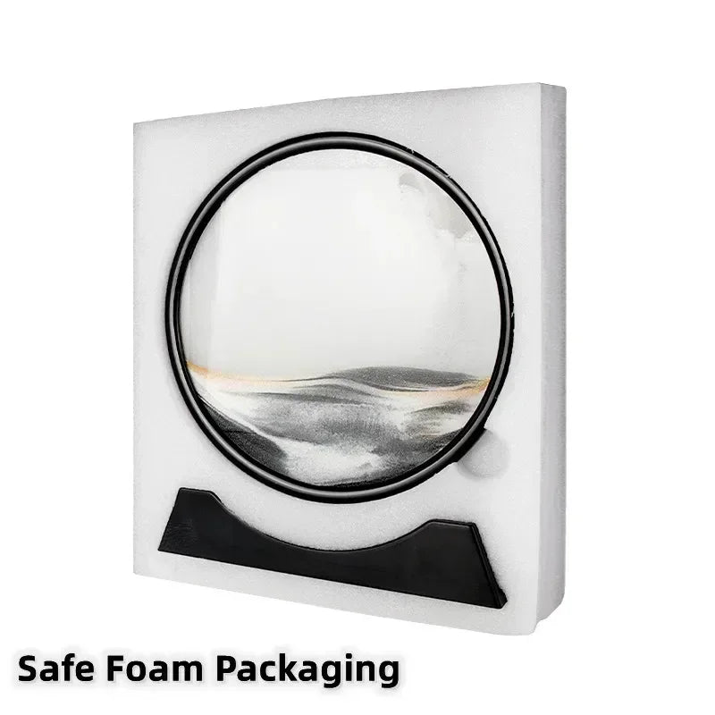 3D Quicksand Painter Living Room Decoration Decorative Painting Creative Decompression Desktop Light Luxury Hourglass