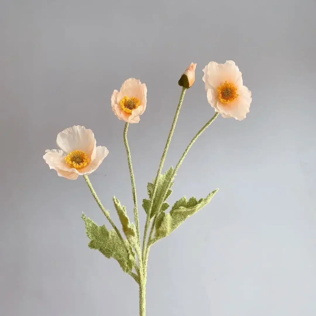 Artificial Poppy Flowers Bouquet Silk Fake Flowers For Home Garden Decor Marriage Party Wedding Decoration DIY Vase Accessories