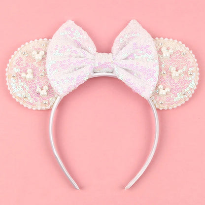 New Trendy Mouse Ears Headband Mickey 3.3"Velvet For Girls Soft Bow Hairband Halloween Festival Party Trip DIY Hair Accessories