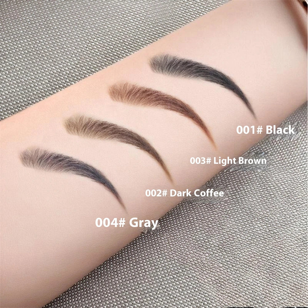 Wooden Double-Ended Eyebrow Pencil 4 Colors Waterproof Smudge Proof Eyeliner Pen Matte Long Lasting Chromogenic Makeup Pen