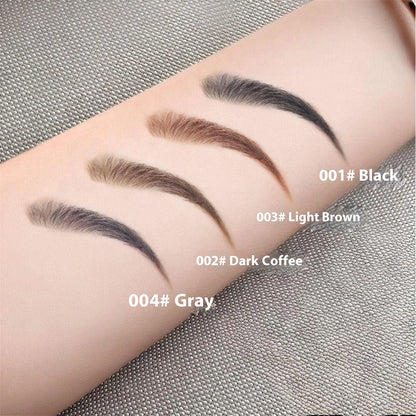 Wooden Double-Ended Eyebrow Pencil 4 Colors Waterproof Smudge Proof Eyeliner Pen Matte Long Lasting Chromogenic Makeup Pen