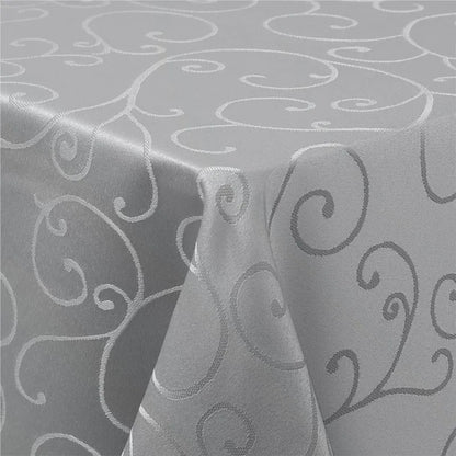 Homaxy Washable Rectangular Tablecloths Kitchen Resturant Easy Care Table Cloths Scratch-Resistant Polyester Damask Table Cloths
