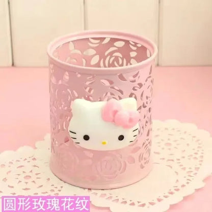 Hello Kitty Sanrio animation peripheral cartoon children's pen holder creative kawaii desktop storage box ornaments wholesale