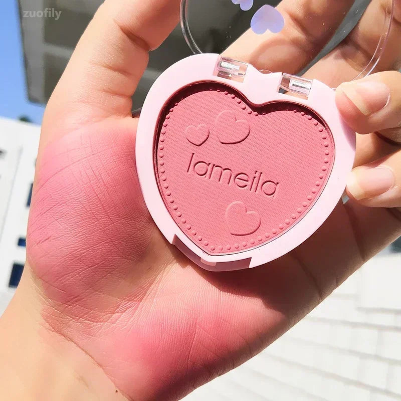 Blush Makeup Love Palette 4 Color Mineral Powder Peach Red Rouge Lasting Natural Hawthorn Cheek Tint Waterproof Blusher Cosmetic