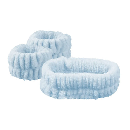 Wash Face Wristband Set Headbands Spa Bathroom Accessories Set Water Absorption Waterproof Wristbands Women Girls Sweatbands