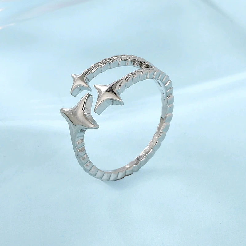 925 Sterling Silver Open Finger Rings For Women Fashion Multilayers Lines Geometric Charm Rings Handmade Exquisite Party Jewelry