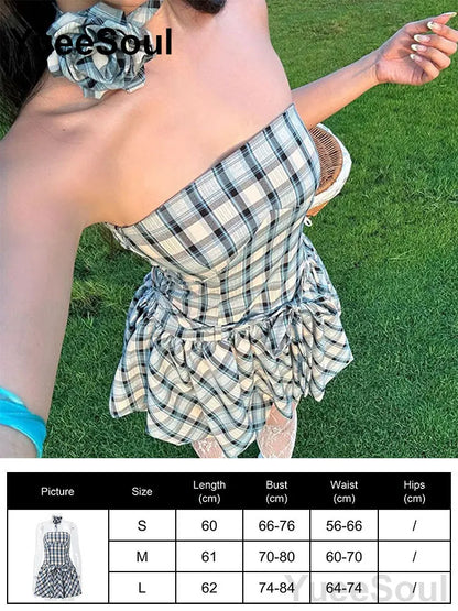 Blue Mini Dress Summer Sleeveless Slim Sexy Women Dresses 2025 New Sweet Cute Evening Party Casual High Street Y2K Dress