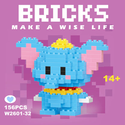 Disney 108 style Stitch LinaBell StellaLou Building Blocks Princess Cartoon Figrues Bricks Children's Assembly Toys Model Gift