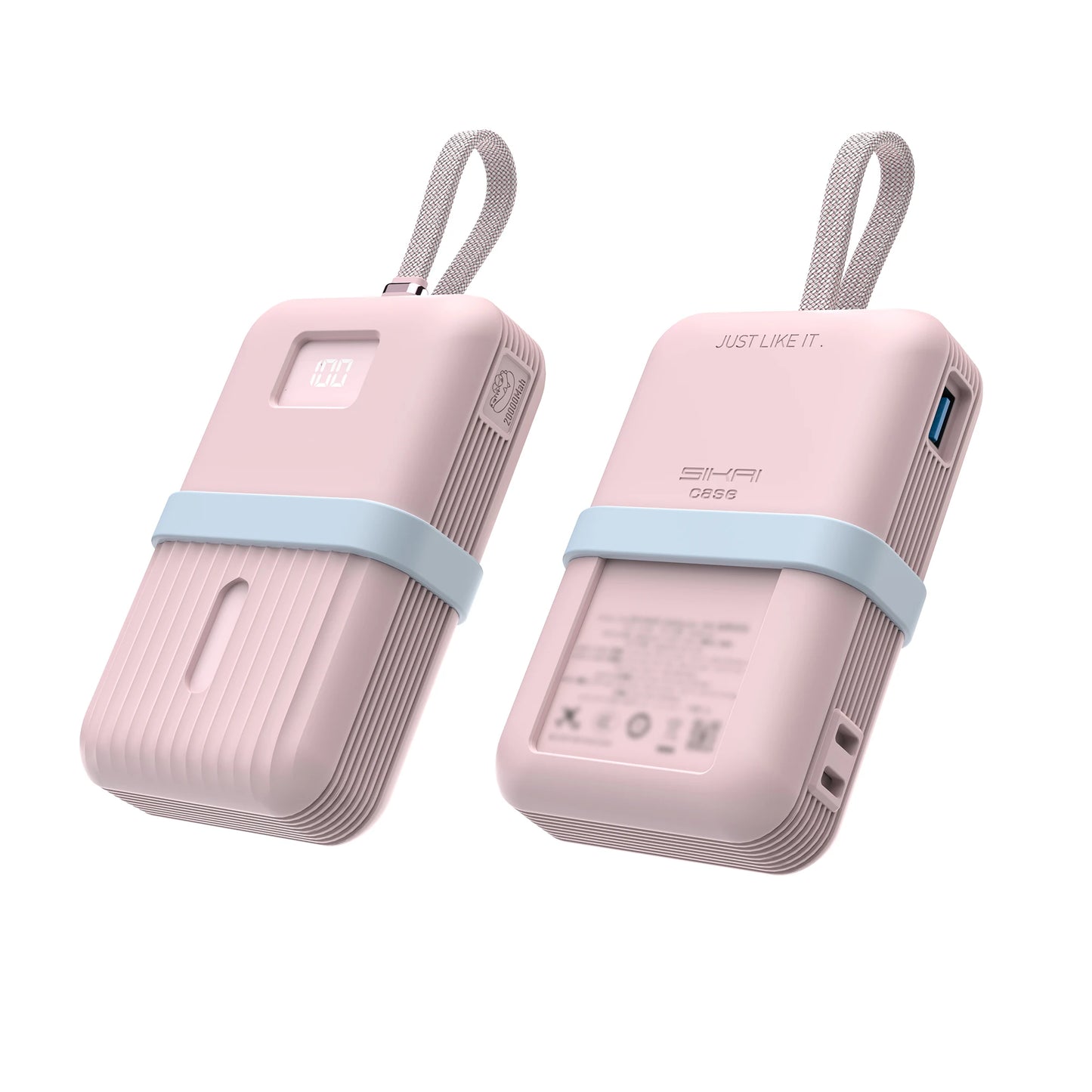 SIKAI Silicone Case For Anker Nano Power Bank 10,000mAh 30W USB-C Portable Charger with Built-In Cable Shockproof Travel Case