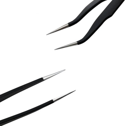 Eyelash extension tweezers beauty makeup tools for lashes building matte eye lashes tweezers false eyelashes tools