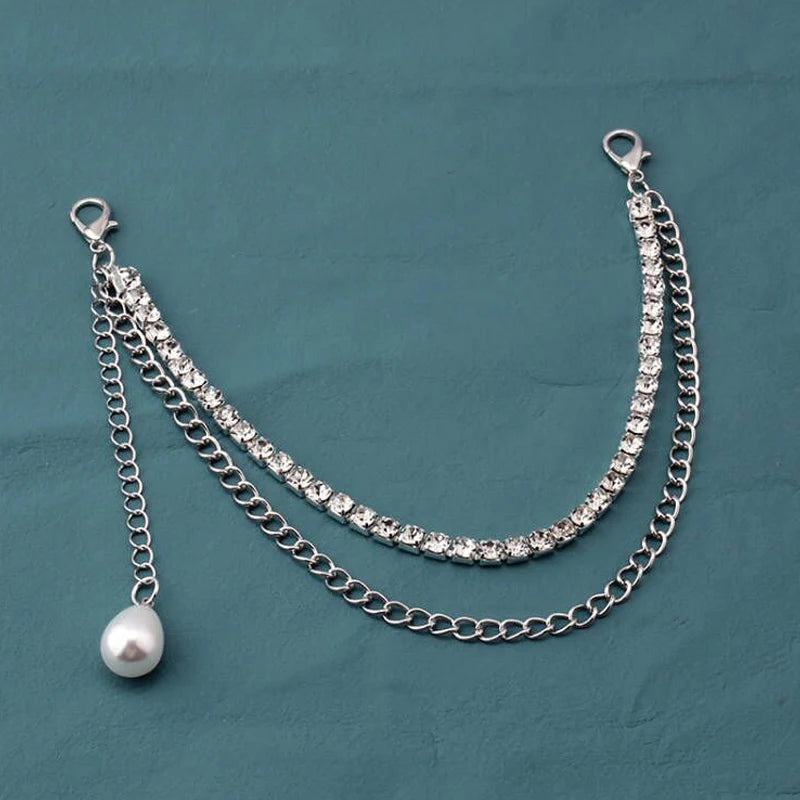 Bag Decoration Metal Chain Strap Pants Clothing Chain Shoulder Bags Chain Bag Handle Pendant With Lobster Buckle Multi-layer DIY