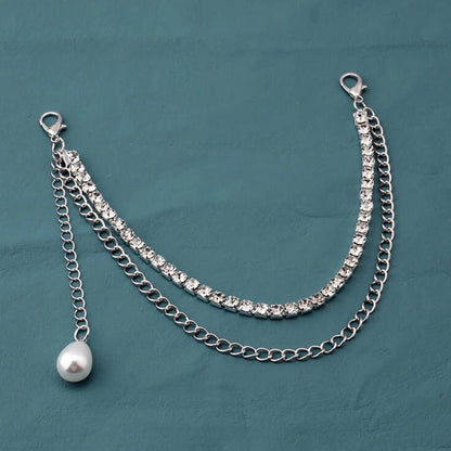 Bag Decoration Metal Chain Strap Pants Clothing Chain Shoulder Bags Chain Bag Handle Pendant With Lobster Buckle Multi-layer DIY