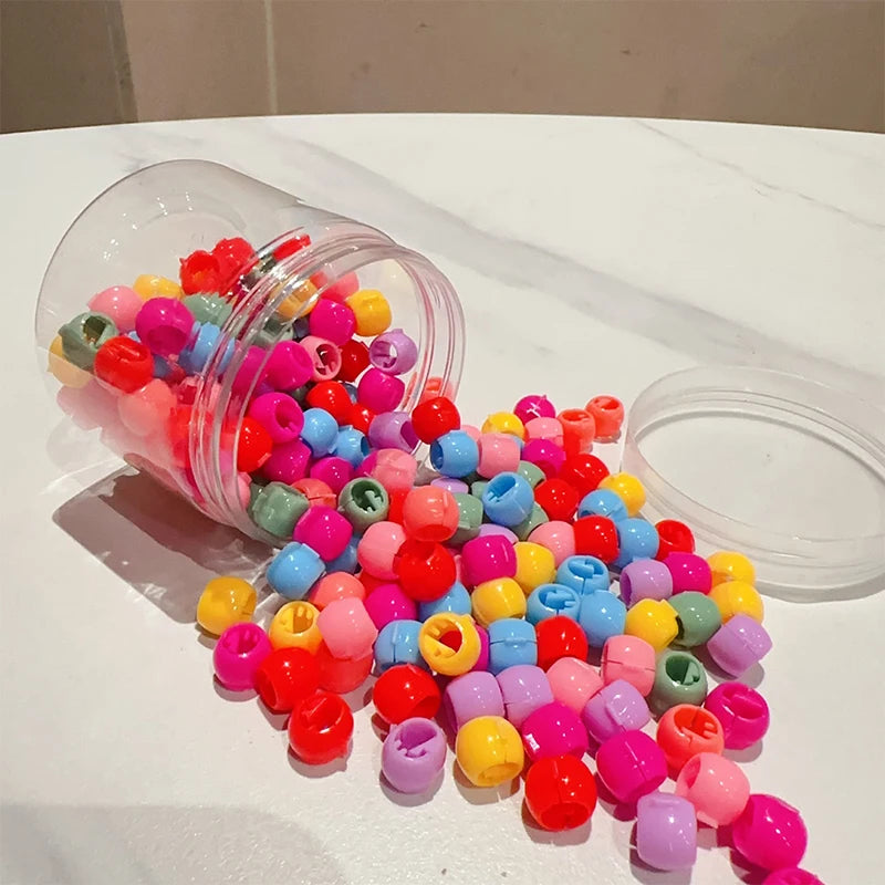 100Pcs Cute Flower Star Hair Claws Styling Hair Braid Hairpins Kids  Colorful Small Girls Hair Clips Hair Accessories Headwear