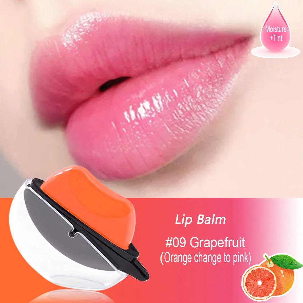 QIBEST Lip-shaped Lipstick Makeup Lazy Lipstick Velvet Matte Moisturizing Lip Gloss Waterproof Non-stick Cup Long Lasting Makeup