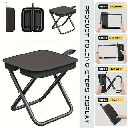 Portable multifunctional outdoor picnic camping folding chair, ultra light fishing stool, travel stool, fishing accessories