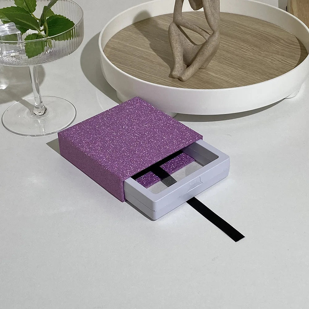 Colourful Glitter Jewellery Box Travel Jewelry Packaging Boxes Fashion Drawer Jewelry Display Box Earrings Gift Organizer Case