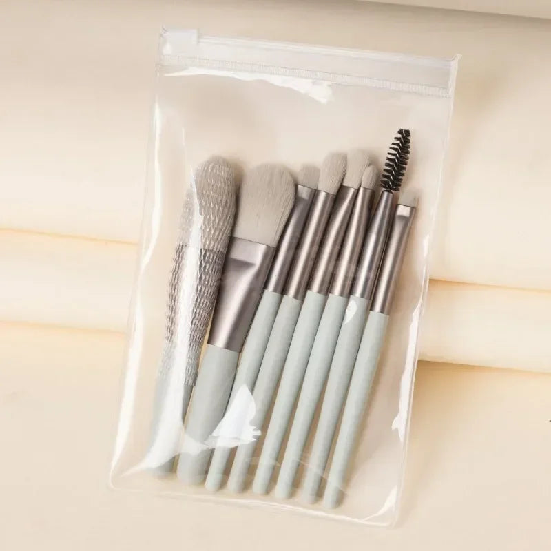 8Pcs Portable Makeup Brush Eyeshadow Foundation Blending Make up Soft Fluffy Cosmetics Concealer Makeup Brush Make Up Supplies