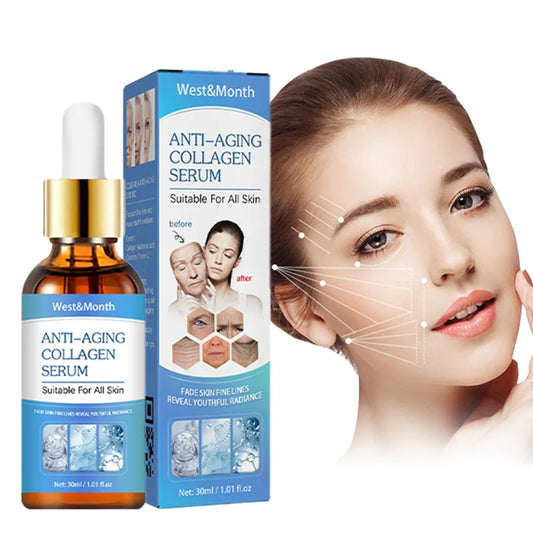 30ml Collagen Face Serum Skincare Moisturizing Soothing Nourishing Face Serum Pore Shrink Skin Care Facial Essence Liquid