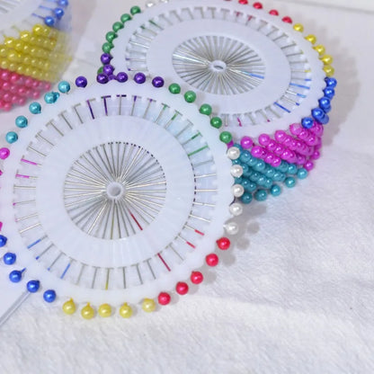 40PCS  A Set Sewing Straight Pin Head Pins Colorful White Round Pearl Head Dressmaking Quilting Pin Sewing Accessories Crafts
