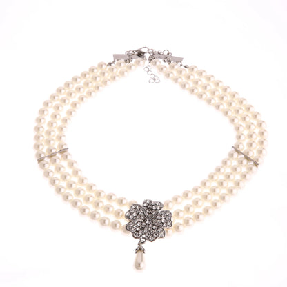 1920s 1950s Women Fashion Jewelry Gatsby Cosplay Accessory Set Pearl Necklace Earring Glove Cigarette Holder Audrey Hepburn