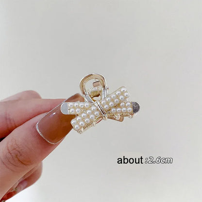 20 Styles Small Pearl Hair Claw Clip For Girls Bow Hairpin Flower Mickey Hairclip Women Mini Bangs Crab Clip barette Accessories