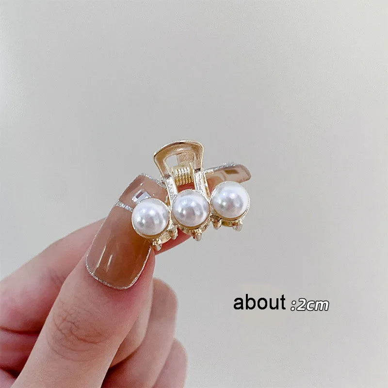 20 Styles Small Pearl Hair Claw Clip For Girls Bow Hairpin Flower Mickey Hairclip Women Mini Bangs Crab Clip barette Accessories