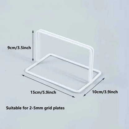 Creative Grid Display Rack with Base Metal Desktop Stand Grid Frame Jewelry Booth Rack For Grid Panel