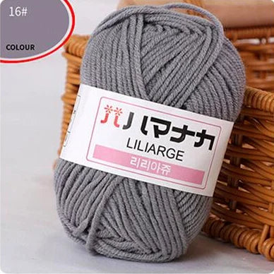 25G Milk Sweet Soft Baby Cotton Knitting Wool Thick Fiber Yarn Velvet Hand Threads for Knitting Wool Crochet Yarn for DIY Sweate