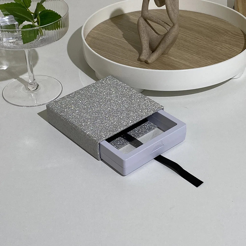 Colourful Glitter Jewellery Box Travel Jewelry Packaging Boxes Fashion Drawer Jewelry Display Box Earrings Gift Organizer Case