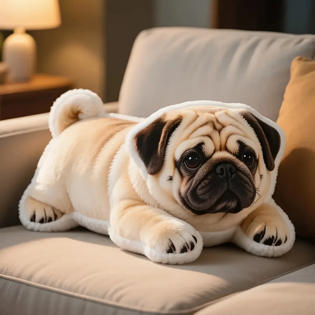 Customized pet pillows as personalized gifts for dog lovers, featuring plush puppy faces and cute soft polyester fiber home deco