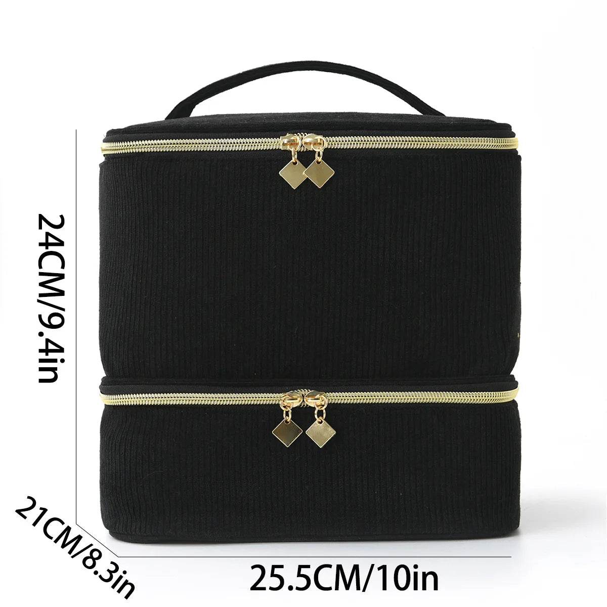 Nail Polish Storage Bag Essential Oil Bag Portable Cosmetic Nail Care Kit Nail Care Tool Storage Box Double Layer 30 Compartment