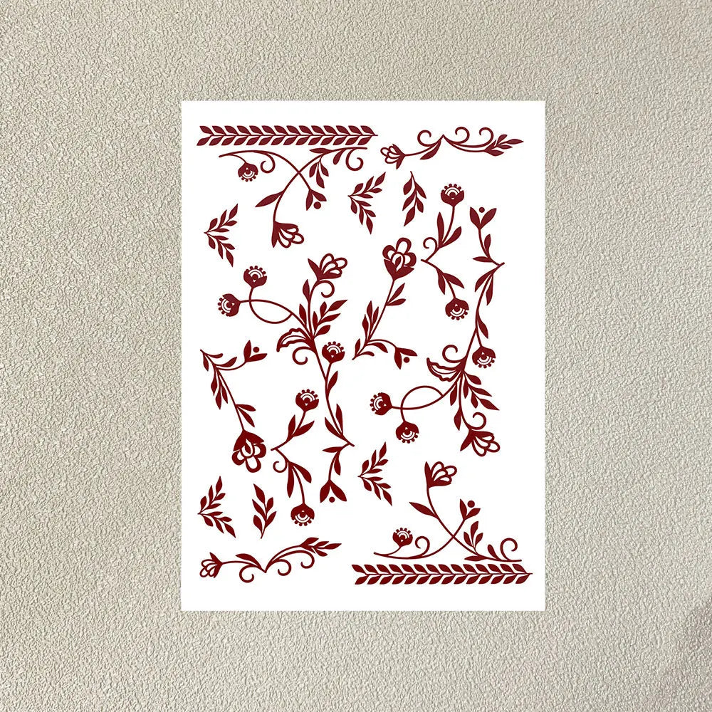 Waterproof Henna Tattoo Stickers for Women Flower Instant Fake Tattoo for Hand Temporary Tattoos for Wedding Party Festival