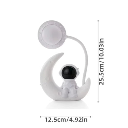 Creative Moon Astronaut Nightlight LED Table Reading Lamp Rechargeable Small Desk Lamp For Bedroom Decoration Study
